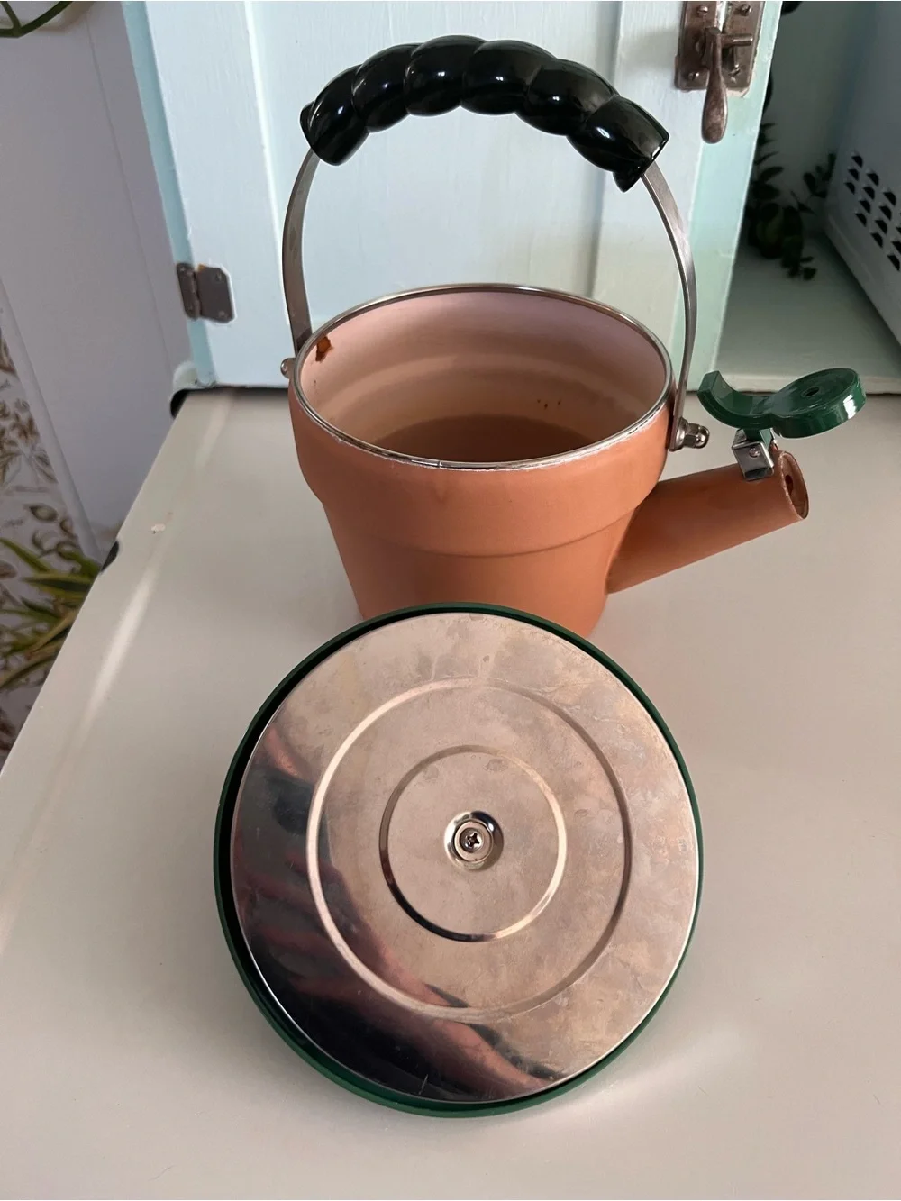 Rare 1990’s Vintage Whistling Ancona Flowerpot Teapot